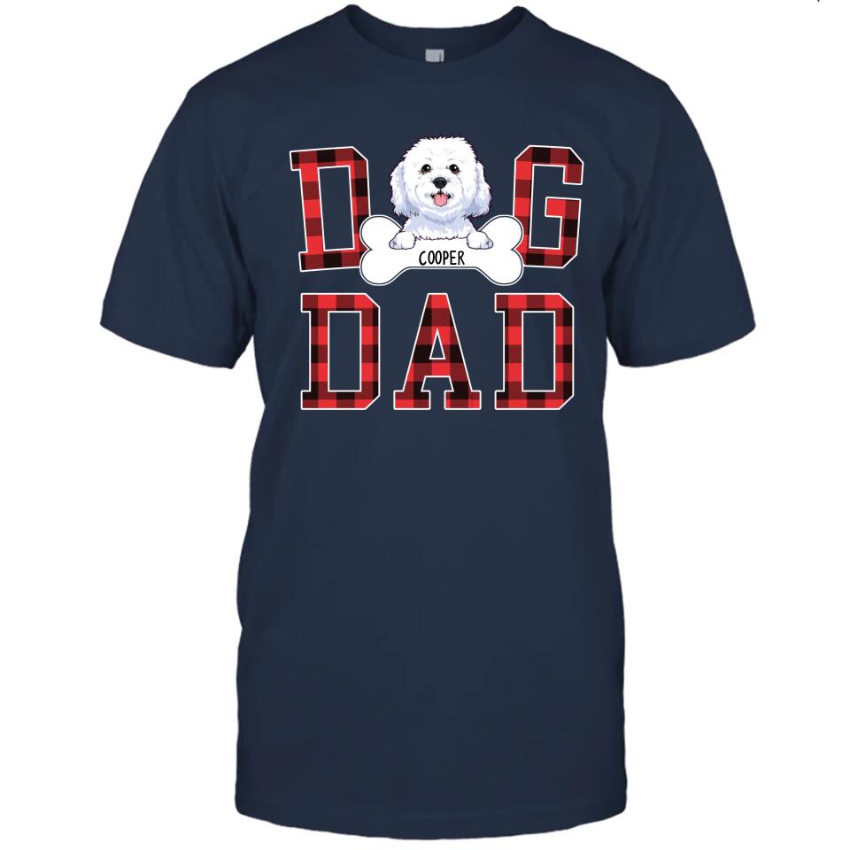 Dog Dad - Personalized T-Shirt and Hoodie - Custom Gift for Dog Lovers - Gift for Father's Day, Christmas