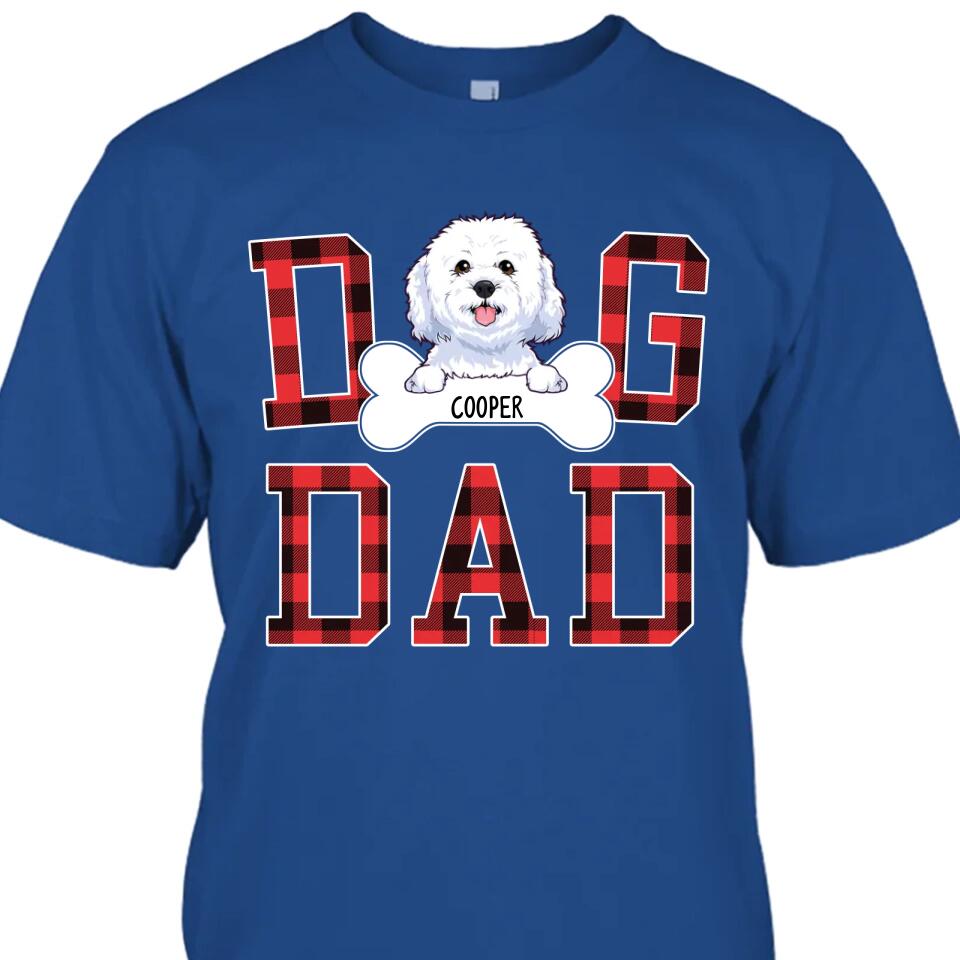 Dog Dad - Personalized T-Shirt and Hoodie - Custom Gift for Dog Lovers - Gift for Father's Day, Christmas
