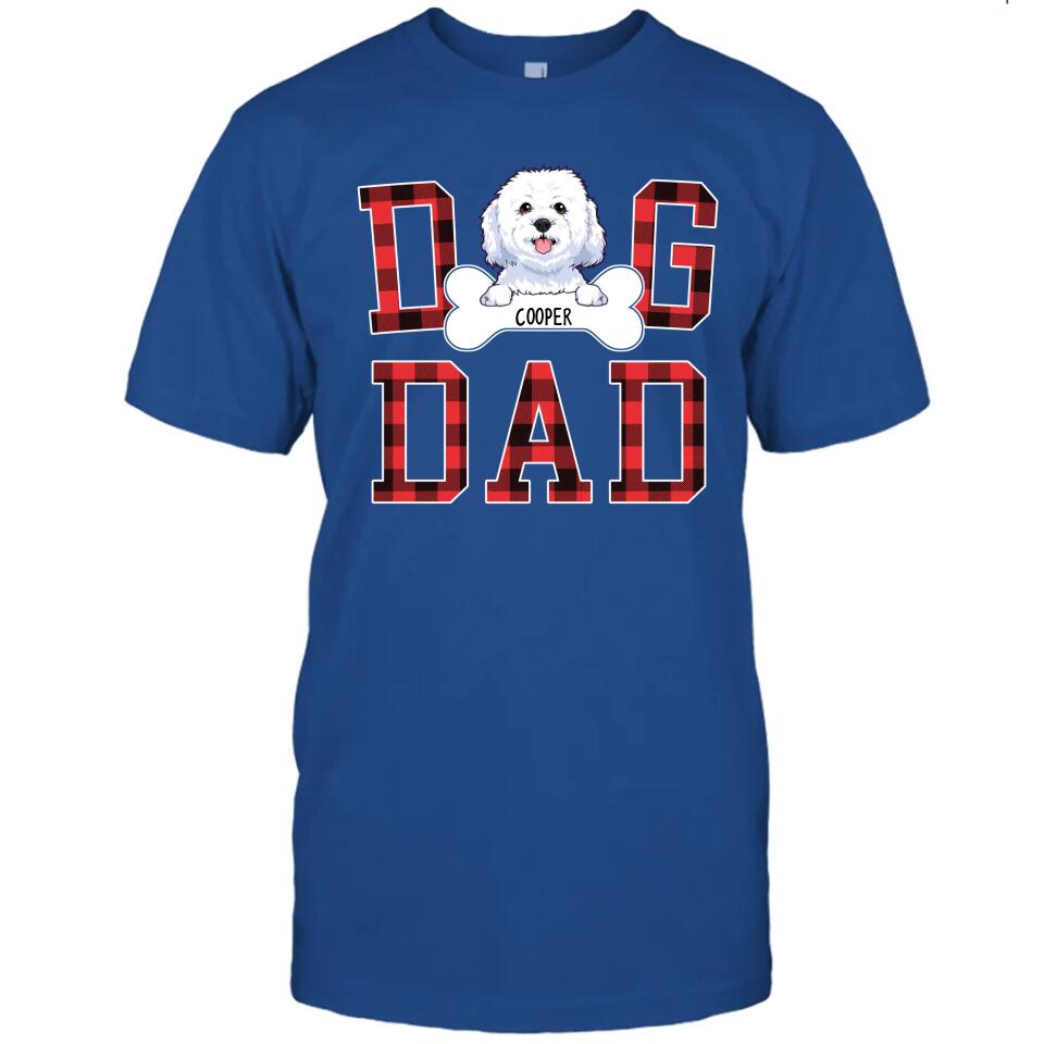 Dog Dad - Personalized T-Shirt and Hoodie - Custom Gift for Dog Lovers - Gift for Father's Day, Christmas