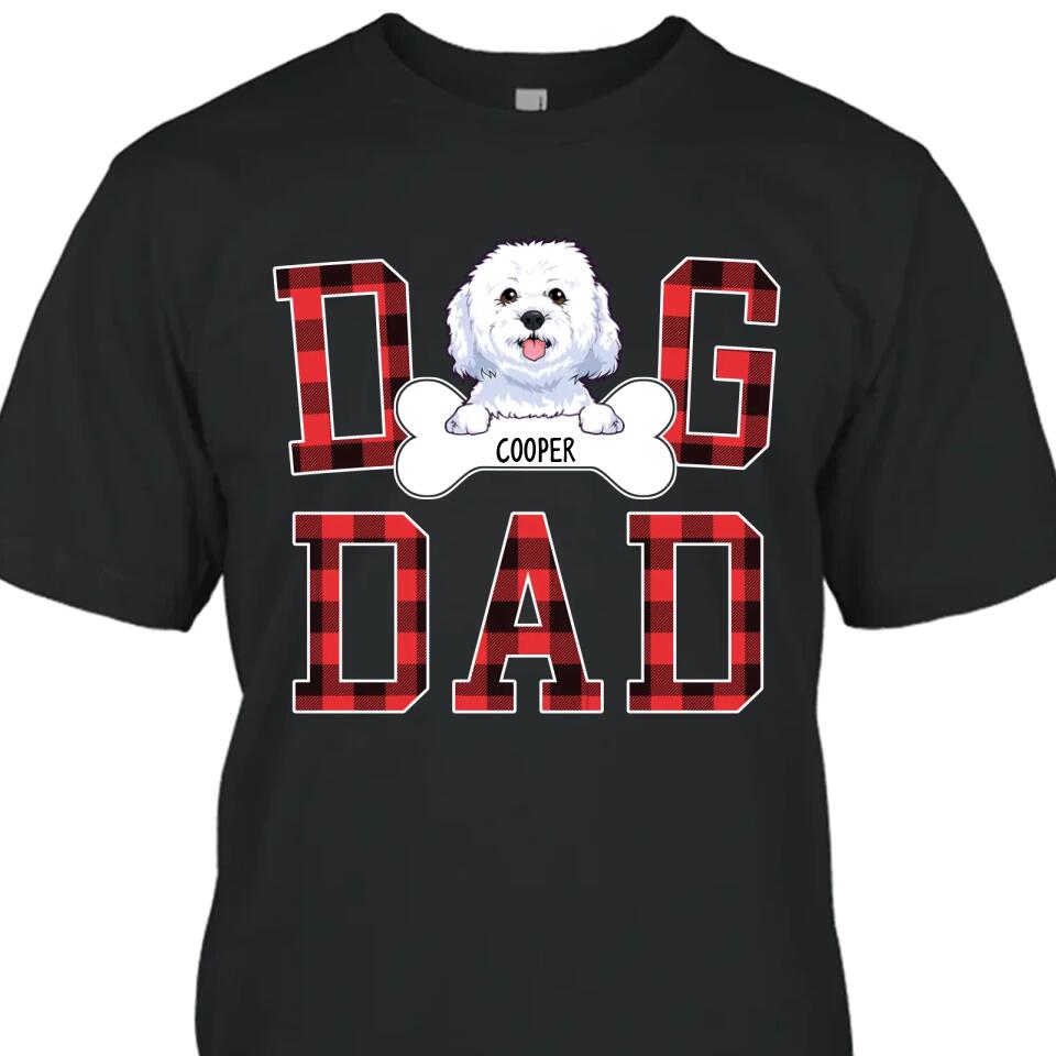 Dog Dad - Personalized T-Shirt and Hoodie - Custom Gift for Dog Lovers - Gift for Father's Day, Christmas