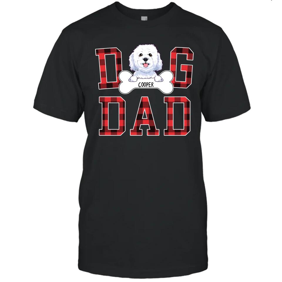 Dog Dad - Personalized T-Shirt and Hoodie - Custom Gift for Dog Lovers - Gift for Father's Day, Christmas