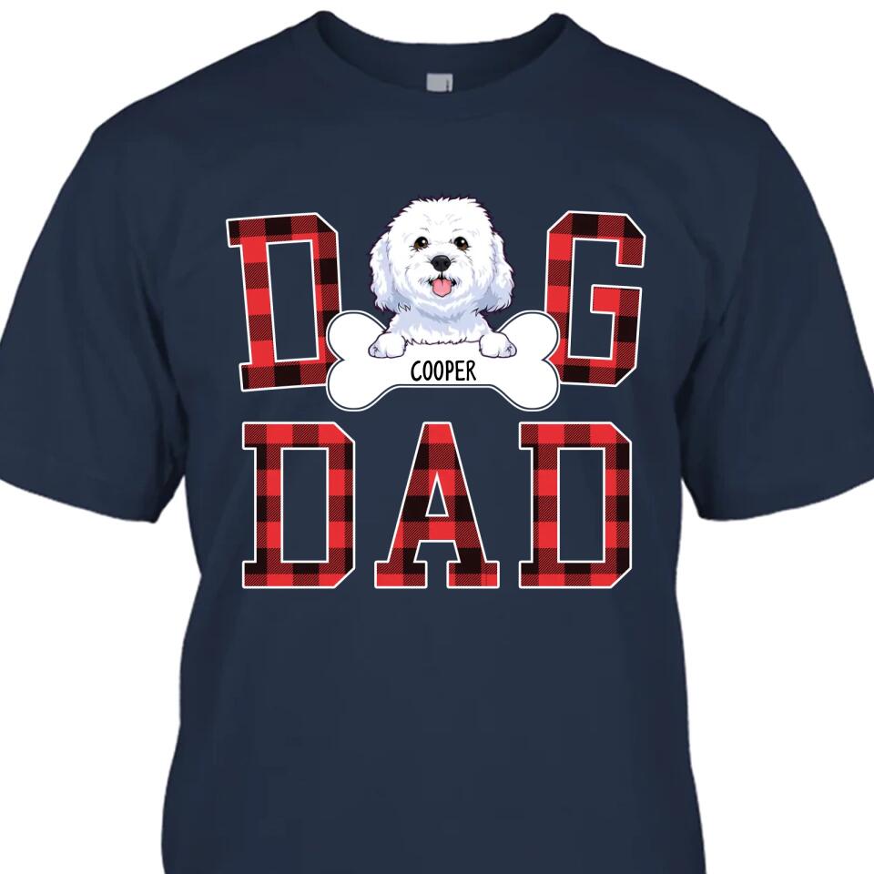 Dog Dad - Personalized T-Shirt and Hoodie - Custom Gift for Dog Lovers - Gift for Father's Day, Christmas