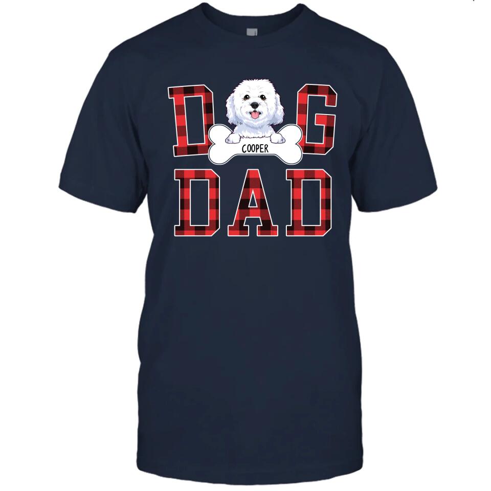 Dog Dad - Personalized T-Shirt and Hoodie - Custom Gift for Dog Lovers - Gift for Father's Day, Christmas
