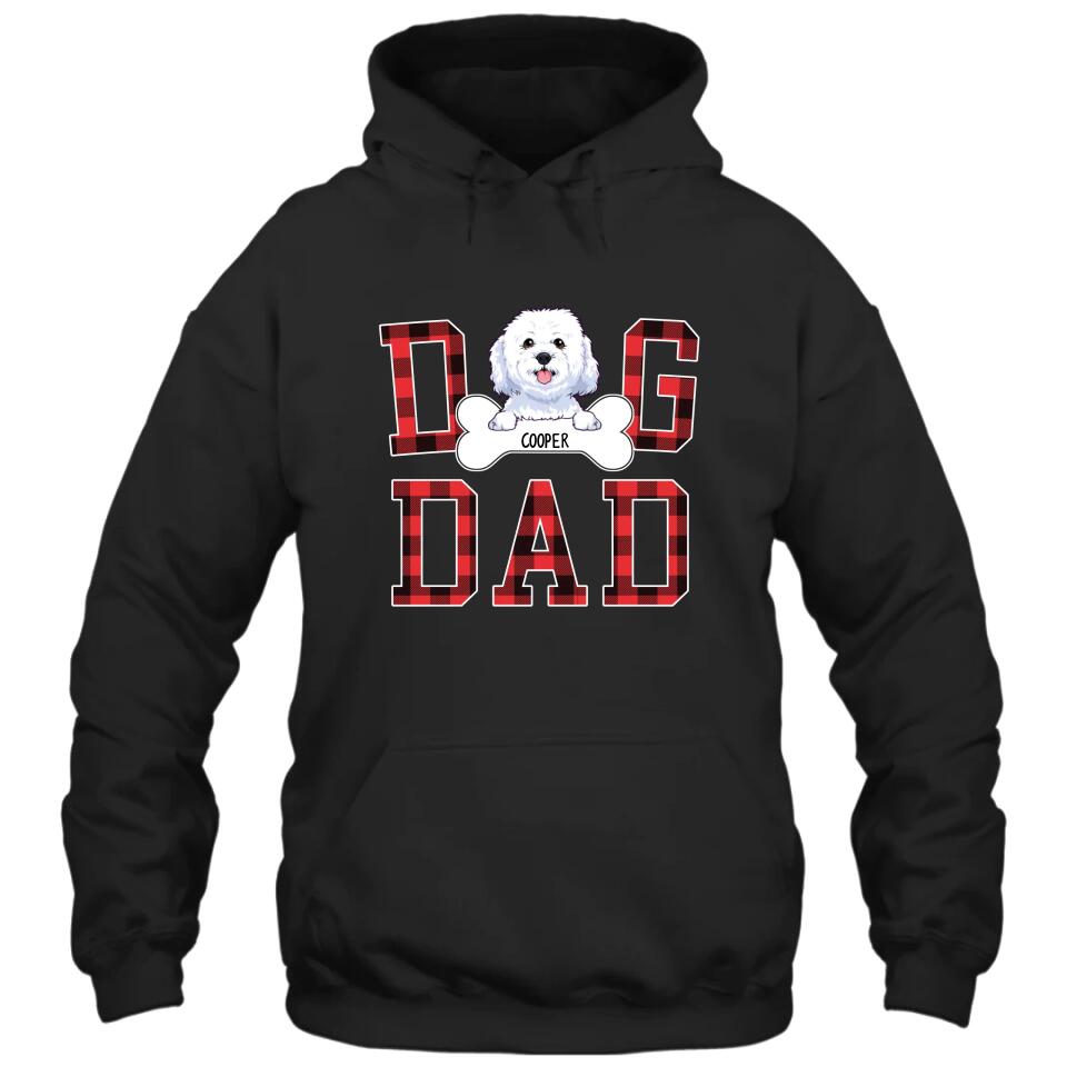 Dog Dad - Personalized T-Shirt and Hoodie - Custom Gift for Dog Lovers - Gift for Father's Day, Christmas