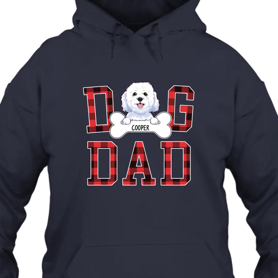 Dog Dad - Personalized T-Shirt and Hoodie - Custom Gift for Dog Lovers - Gift for Father's Day, Christmas
