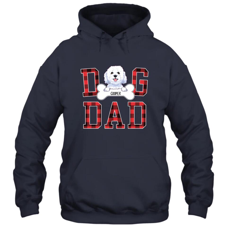 Dog Dad - Personalized T-Shirt and Hoodie - Custom Gift for Dog Lovers - Gift for Father's Day, Christmas