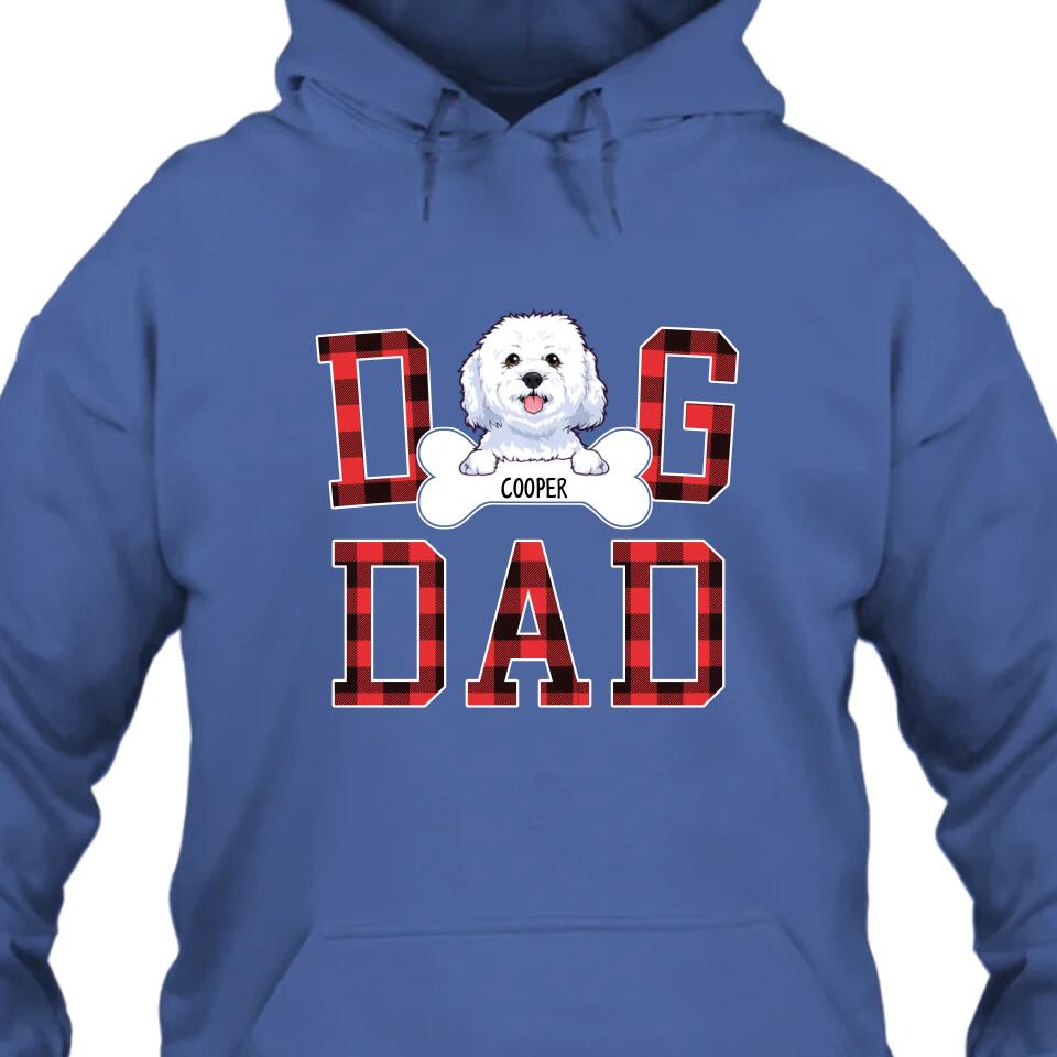 Dog Dad - Personalized T-Shirt and Hoodie - Custom Gift for Dog Lovers - Gift for Father's Day, Christmas