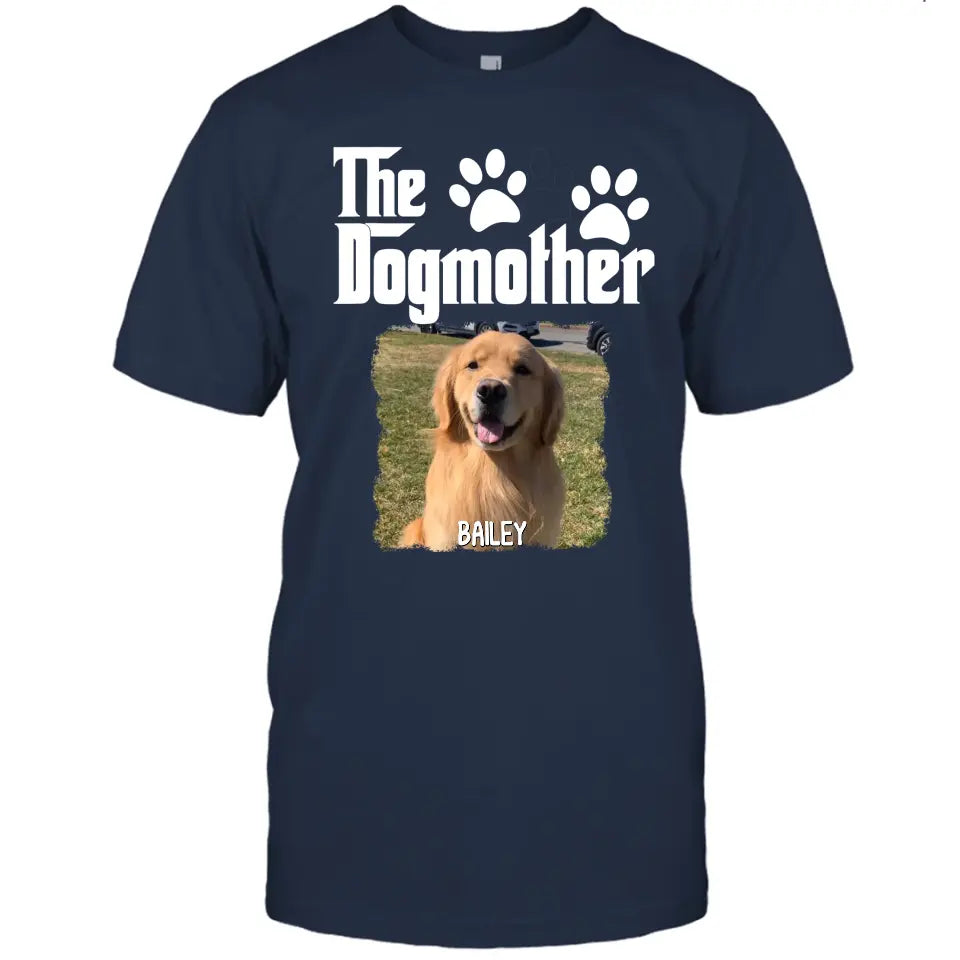 The Dogmother - Personalized Dog Photo T-Shirt and Hoodie - Custom Gift for Dog Lovers - Mother's Day, Christmas Gift