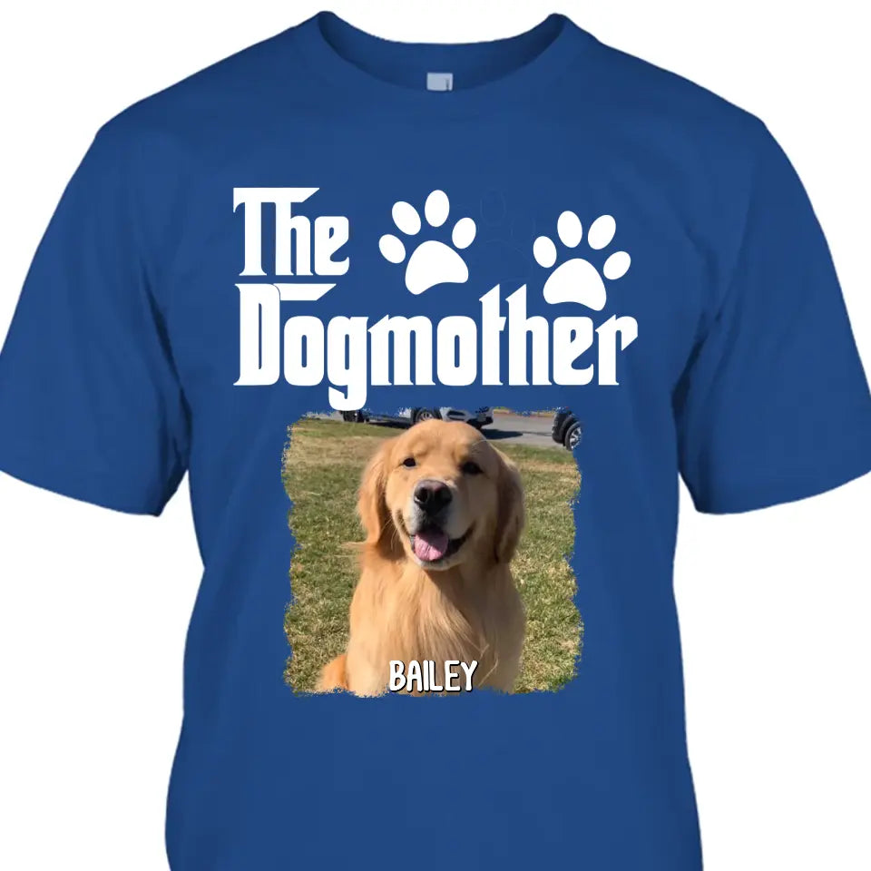 The Dogmother - Personalized Dog Photo T-Shirt and Hoodie - Custom Gift for Dog Lovers - Mother's Day, Christmas Gift