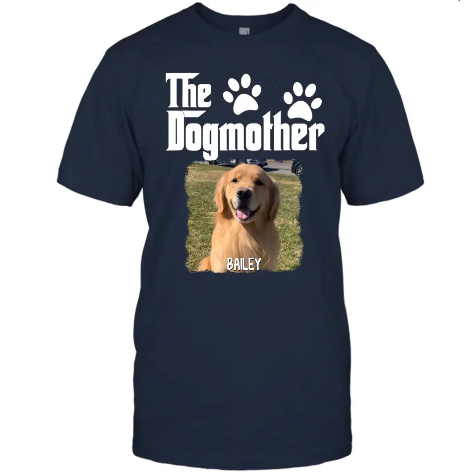 The Dogmother - Personalized Dog Photo T-Shirt and Hoodie - Custom Gift for Dog Lovers - Mother's Day, Christmas Gift