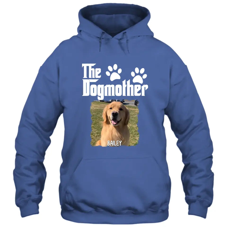 The Dogmother - Personalized Dog Photo T-Shirt and Hoodie - Custom Gift for Dog Lovers - Mother's Day, Christmas Gift
