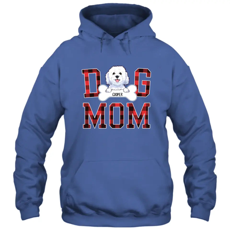 Dog Mom - Personalized T-Shirt and Hoodie - Custom Gift for Dog Lovers - Gift for Mother's Day, Christmas