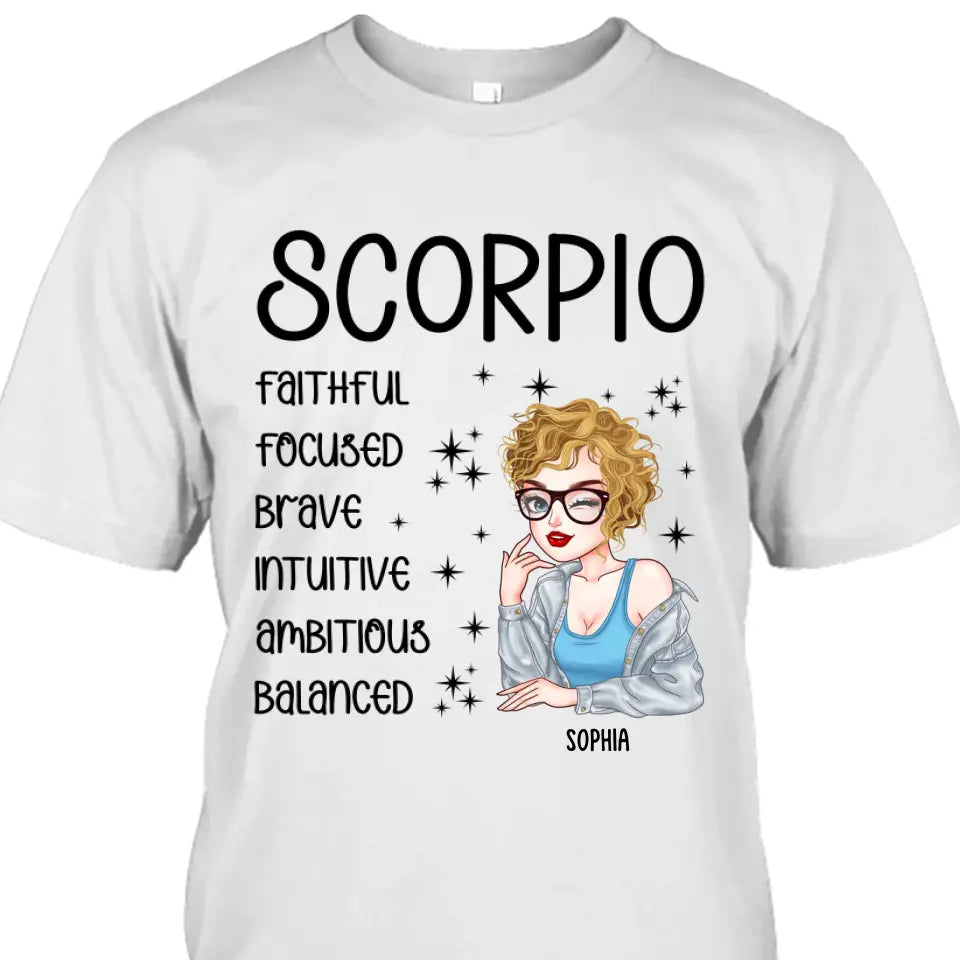 Personalized 12 Zodiac Signs - Custom T-Shirt and Hoodie - Gift For Birthday