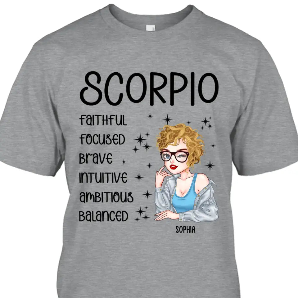 Personalized 12 Zodiac Signs - Custom T-Shirt and Hoodie - Gift For Birthday