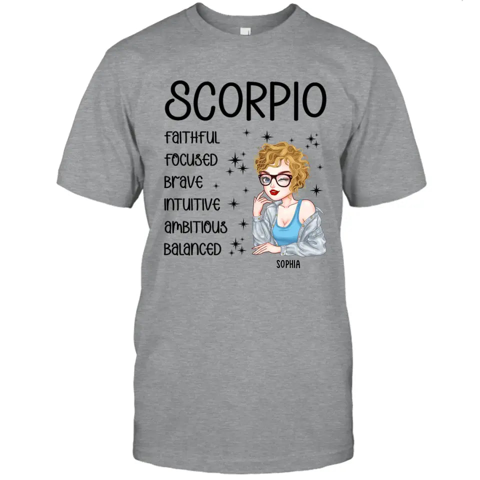 Personalized 12 Zodiac Signs - Custom T-Shirt and Hoodie - Gift For Birthday
