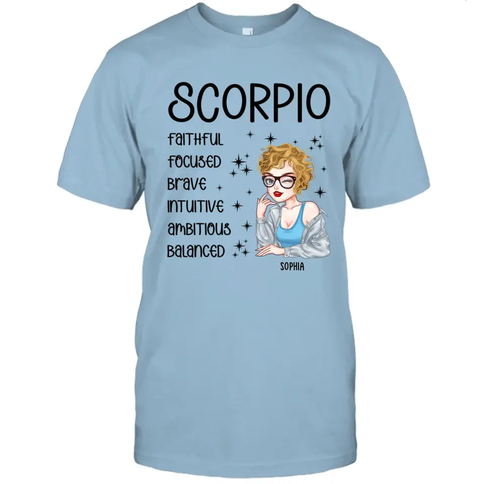 Personalized 12 Zodiac Signs - Custom T-Shirt and Hoodie - Gift For Birthday