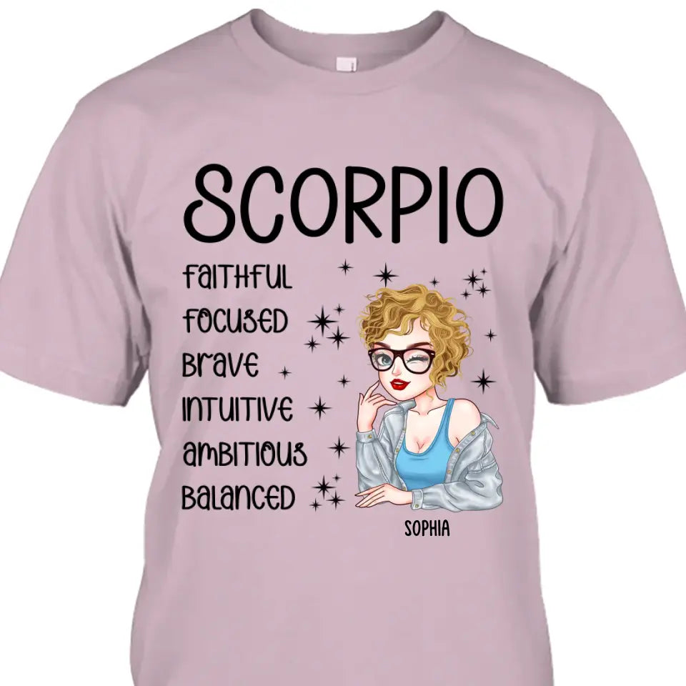 Personalized 12 Zodiac Signs - Custom T-Shirt and Hoodie - Gift For Birthday
