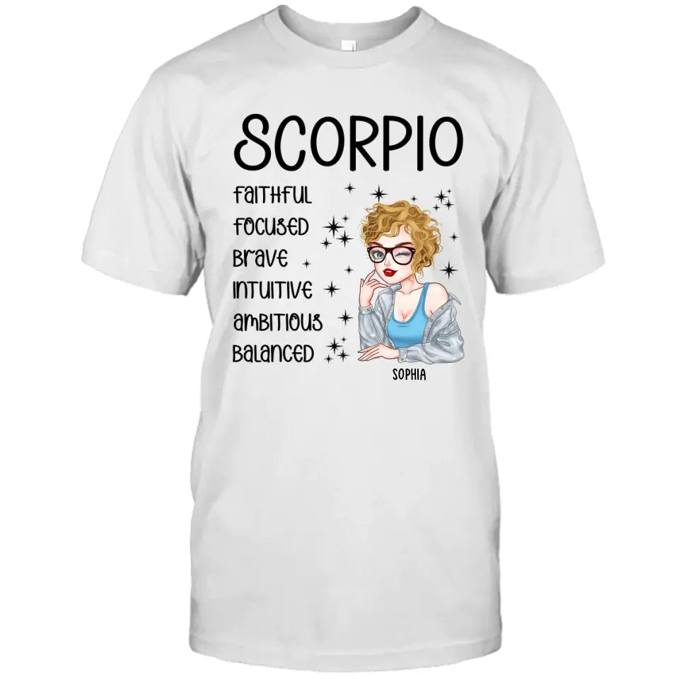 Personalized 12 Zodiac Signs - Custom T-Shirt and Hoodie - Gift For Birthday
