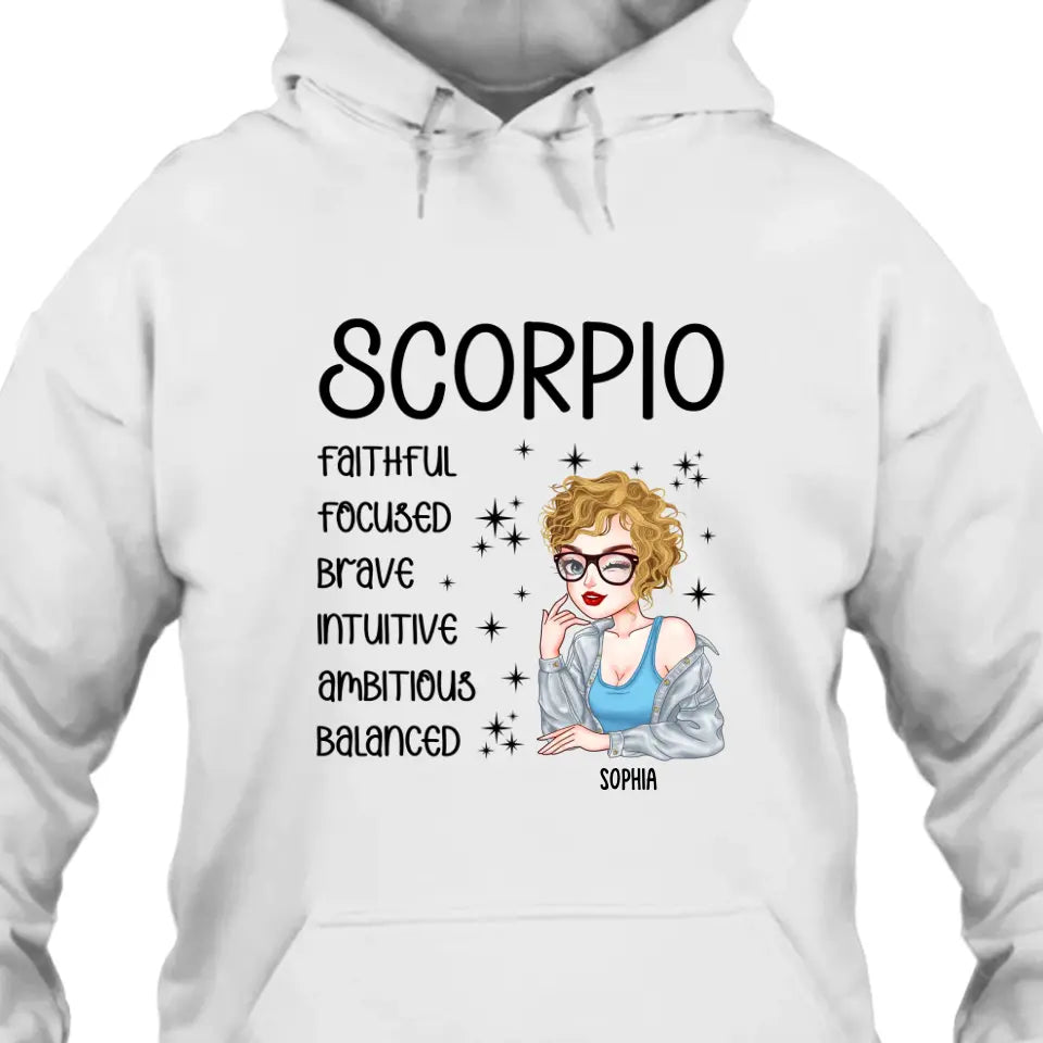Personalized 12 Zodiac Signs - Custom T-Shirt and Hoodie - Gift For Birthday