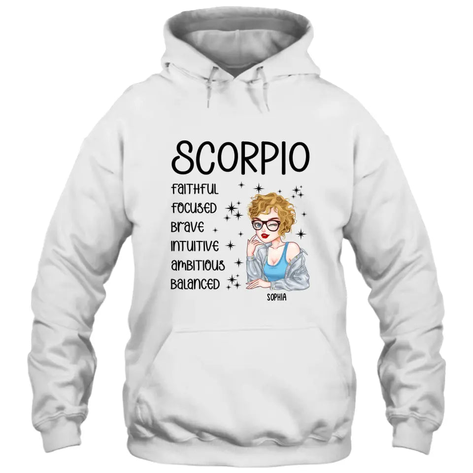 Personalized 12 Zodiac Signs - Custom T-Shirt and Hoodie - Gift For Birthday