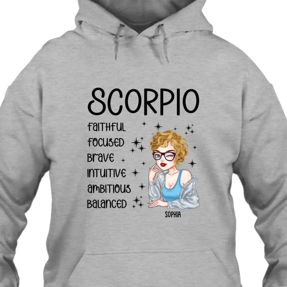 Personalized 12 Zodiac Signs - Custom T-Shirt and Hoodie - Gift For Birthday
