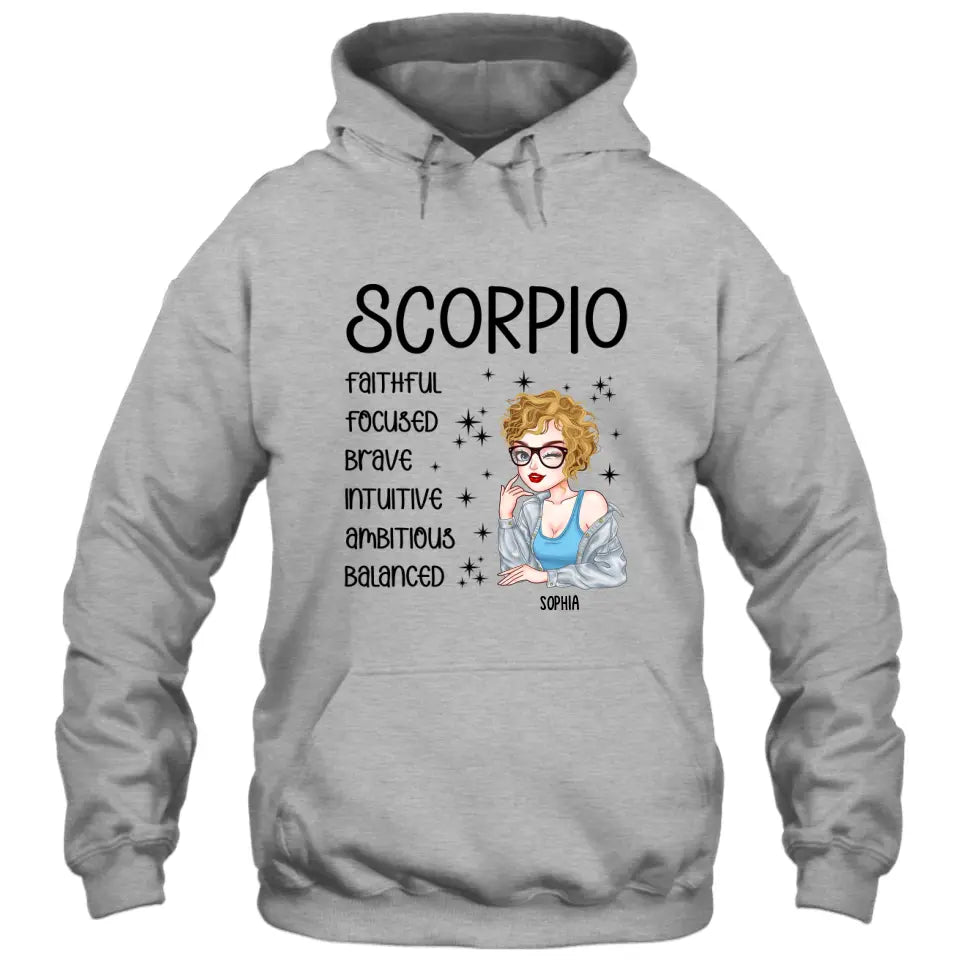 Personalized 12 Zodiac Signs - Custom T-Shirt and Hoodie - Gift For Birthday