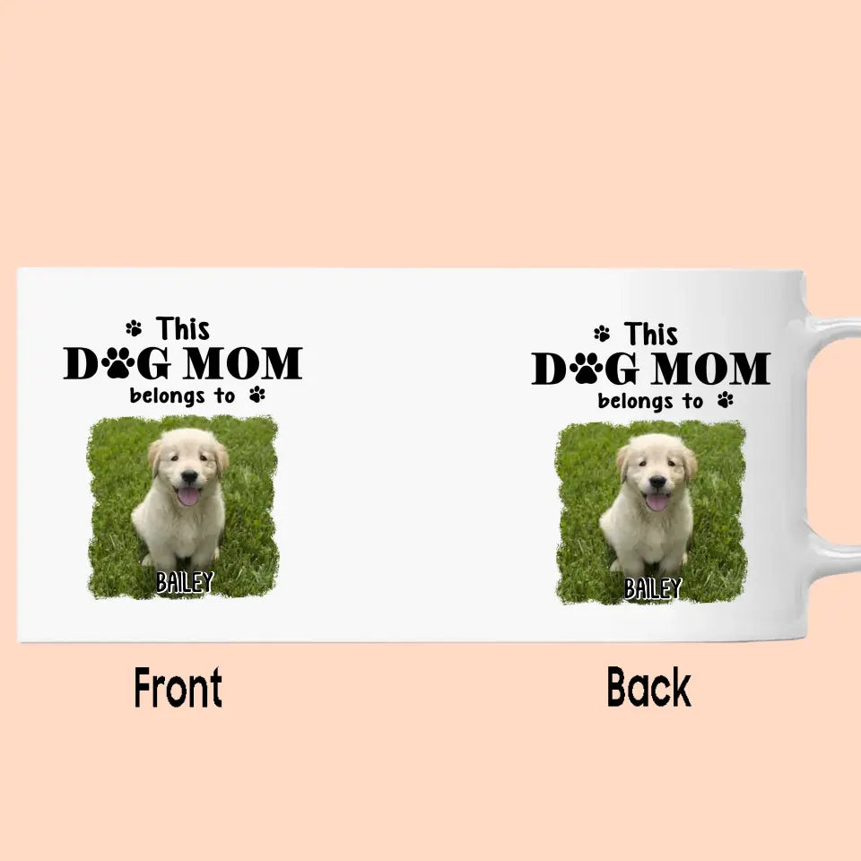 This Dog Mom Belong To - Personalized Photo Mug - Custom Gift for Dog Lovers - Mother's Day, Christmas Gift