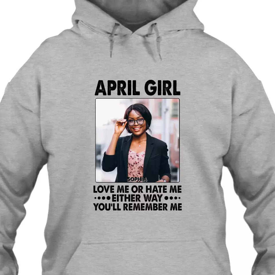 (50% OFF) - Custom Photo - Personalized 12 Birth Month Girl - Love Me Or Hate Me - Gift For Birthday