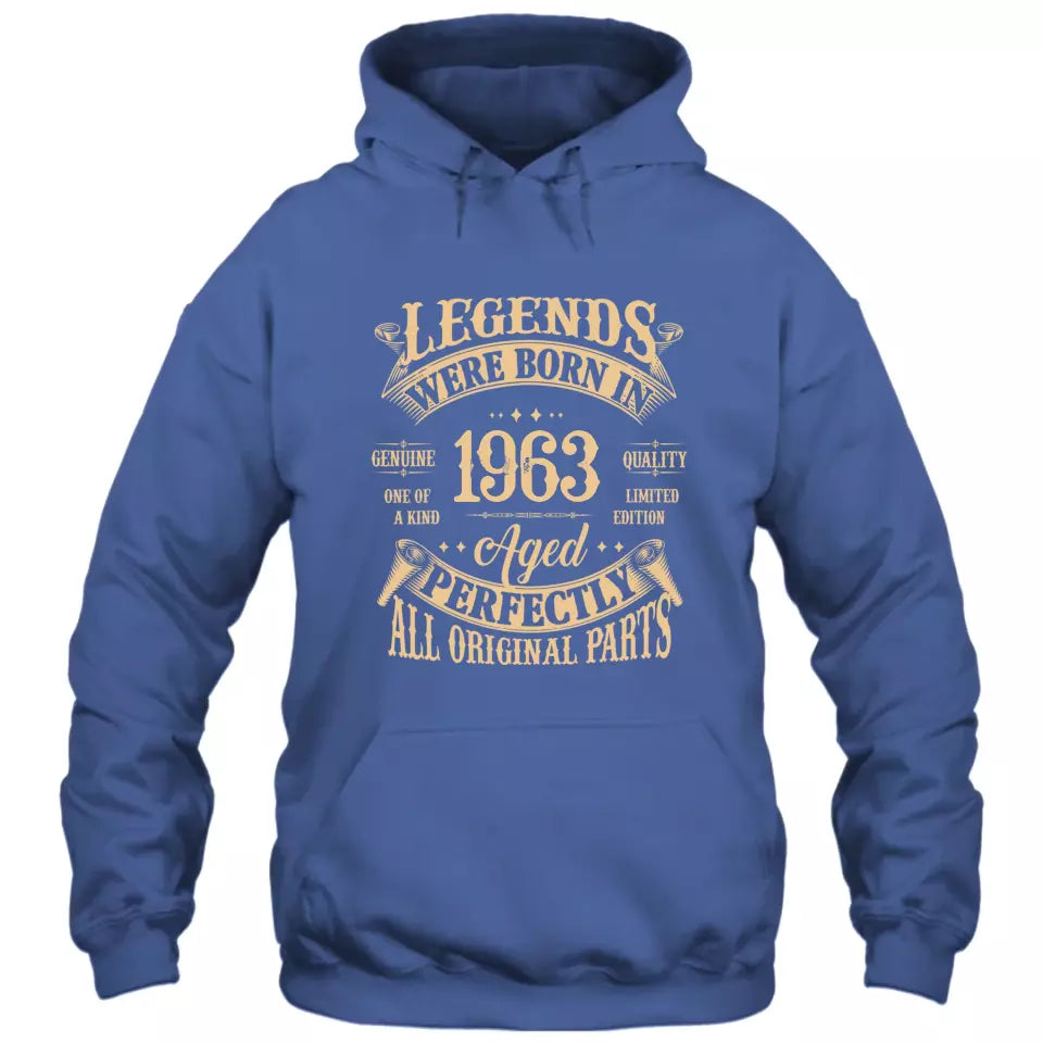 (30% OFF) Legends Born In - Custom Year Vintage T-shirt and Hoodie - Gift for Birthday