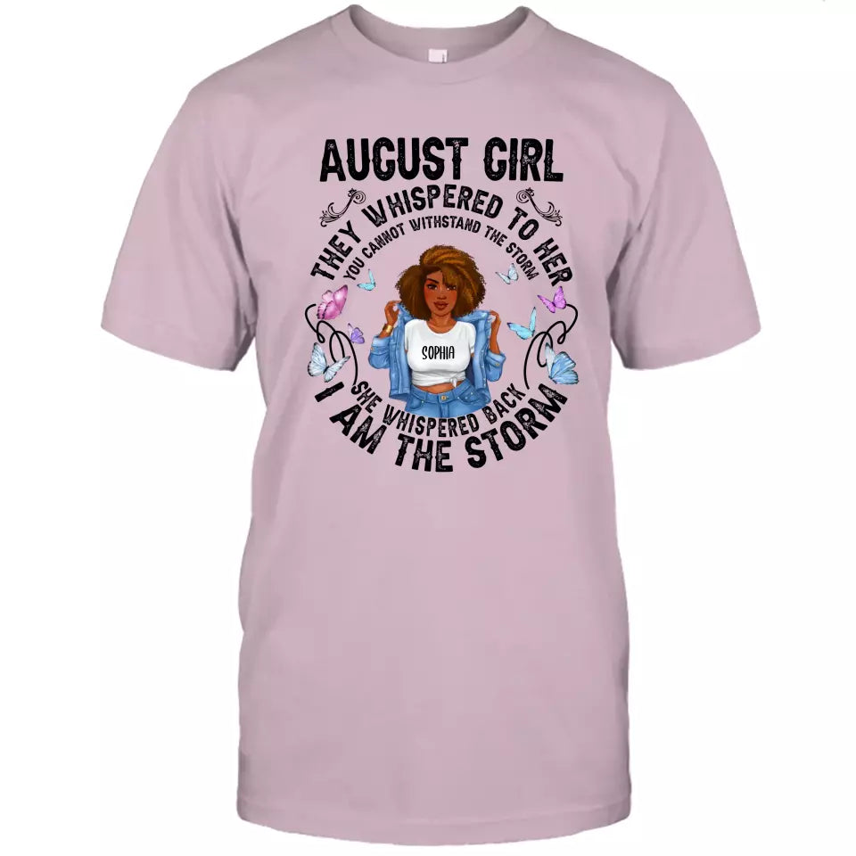 (40% OFF) - Personalized 12 Birth Month Girl - They Whispered To Her T-Shirt and Hoodie - Gift For Birthday