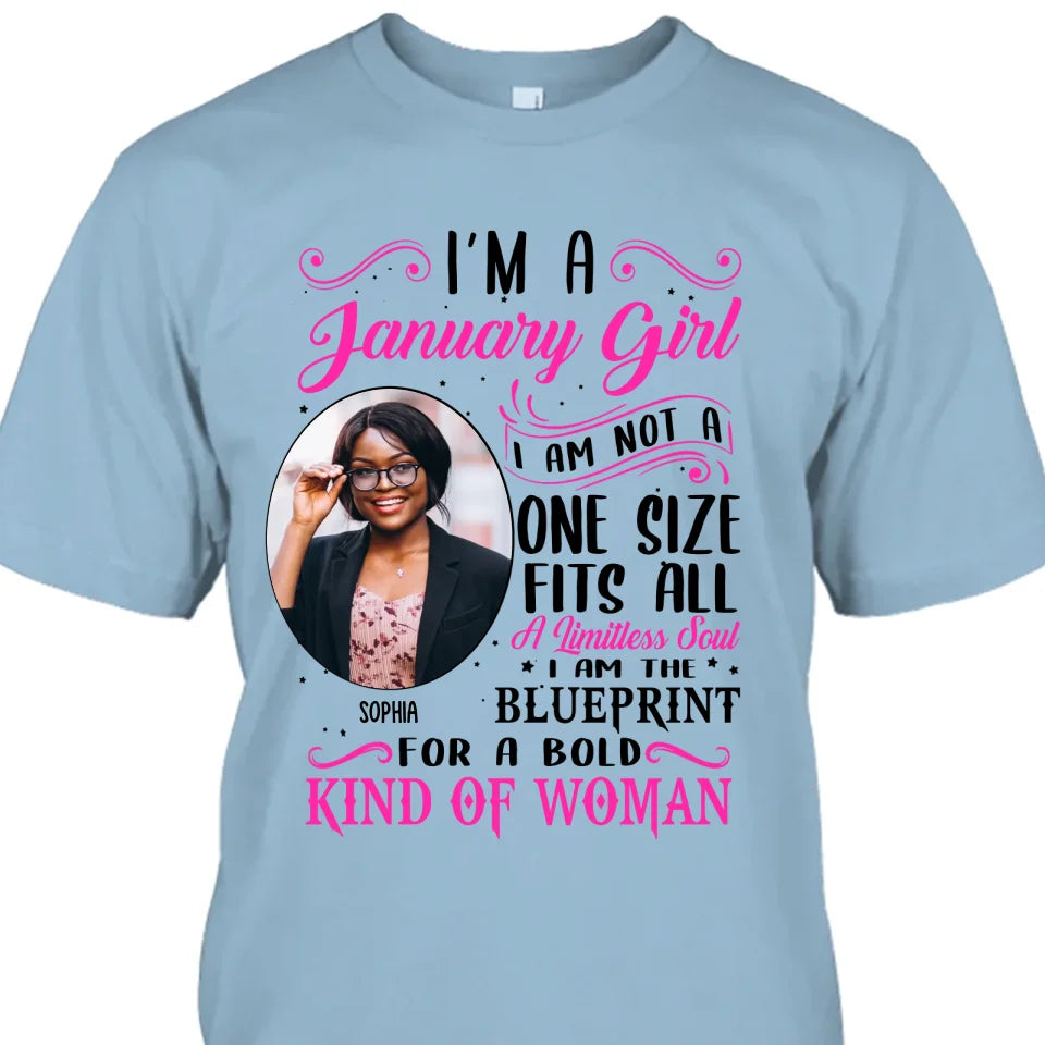 (20% OFF) - Custom Photo, 12 Birth Month Girl - Not One Size Fits All - Gift For Birthday