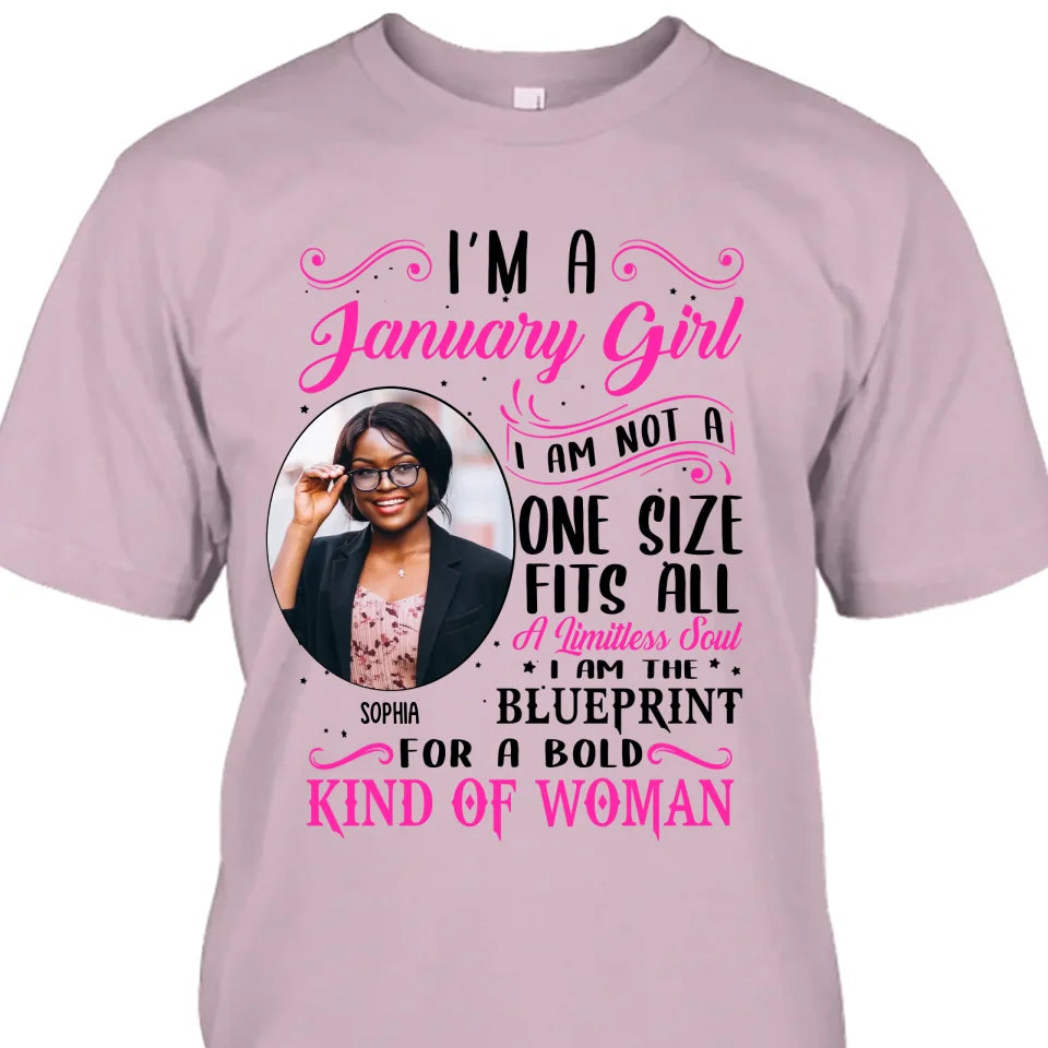 (20% OFF) - Custom Photo, 12 Birth Month Girl - Not One Size Fits All - Gift For Birthday