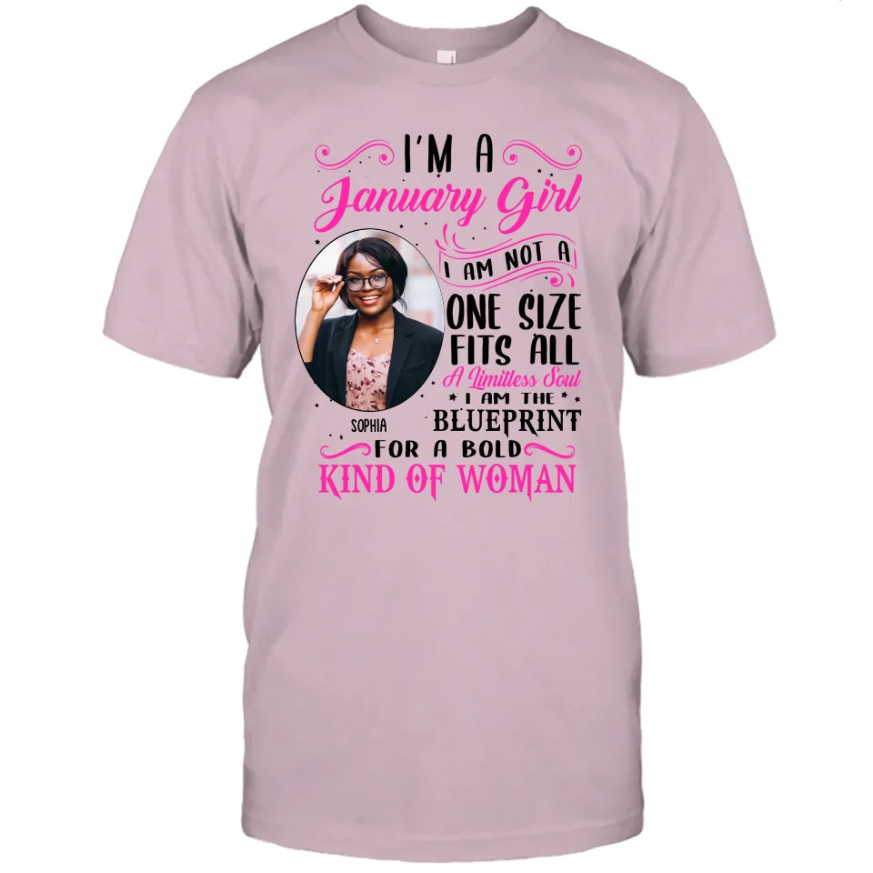 (20% OFF) - Custom Photo, 12 Birth Month Girl - Not One Size Fits All - Gift For Birthday
