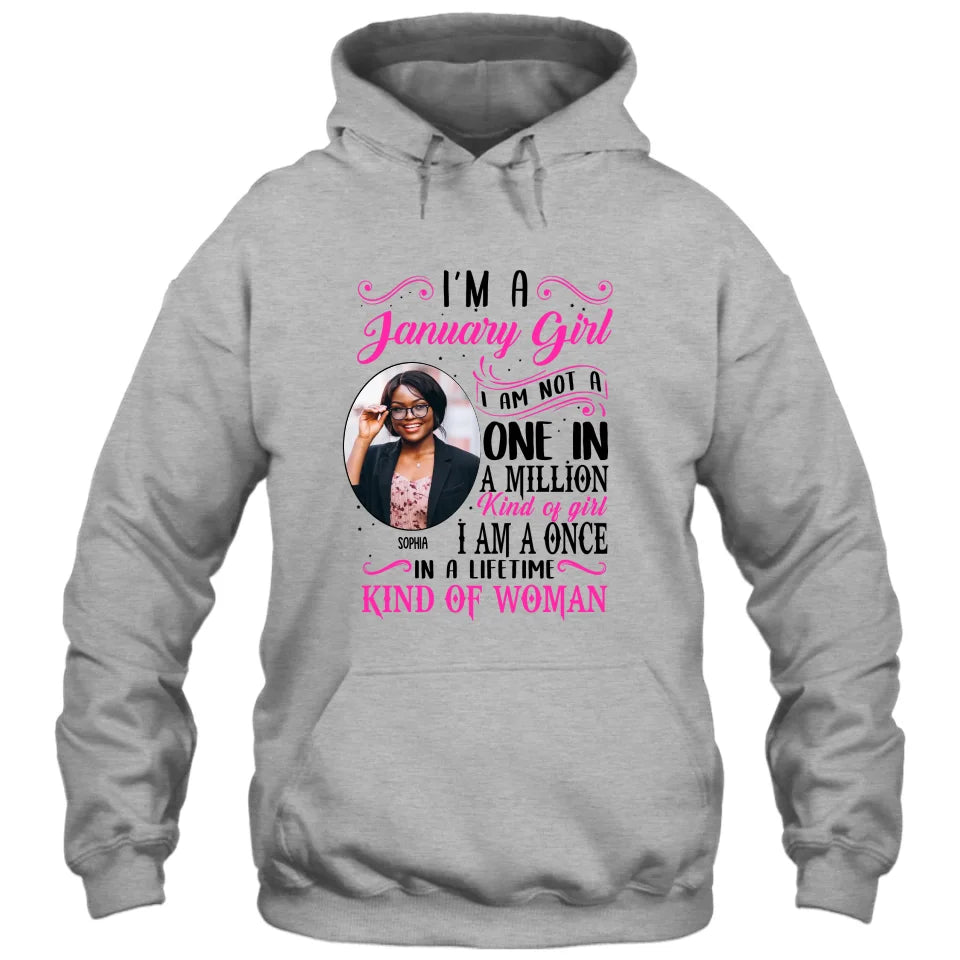 (20% OFF) - Personalized Photo, Birth Month and Color - I Am A Once - Custom Shirt - Gift For Birthday