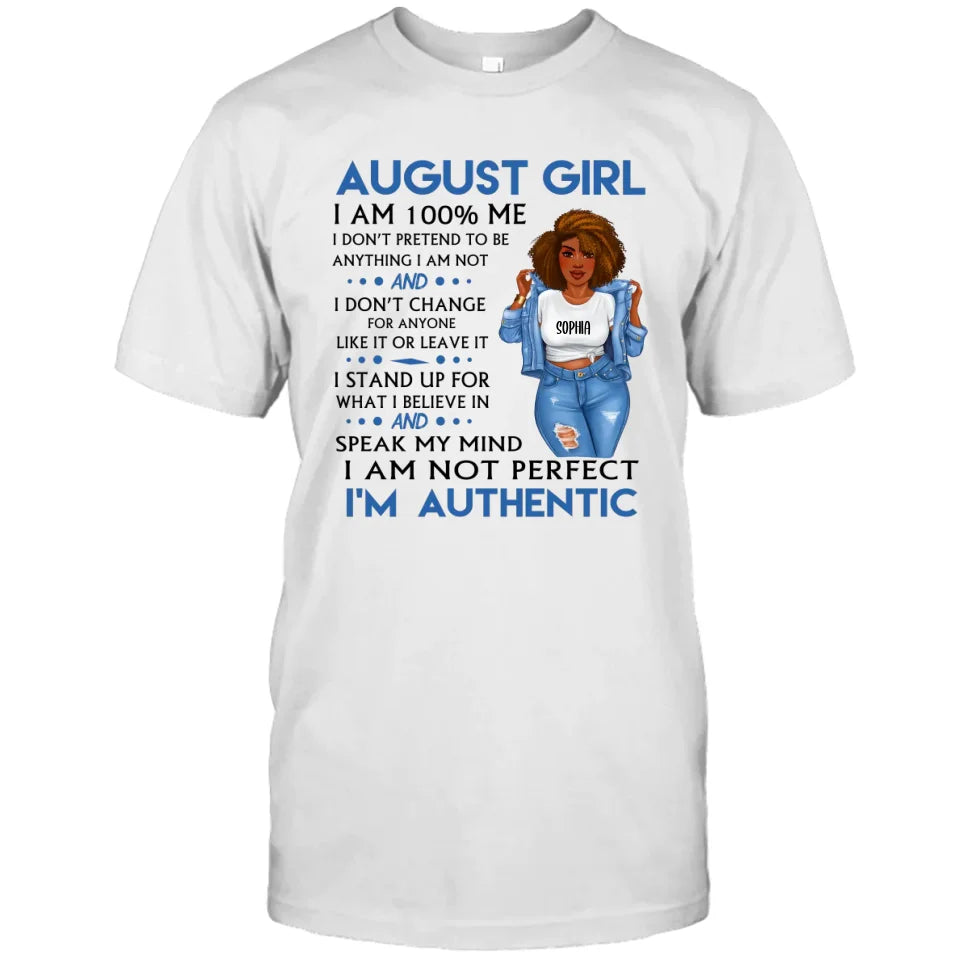 (30% OFF) - Personalized 12 Birth Month Girl - I'm Authentic - T-Shirt and Hoodie - Funny Gift For Birthday