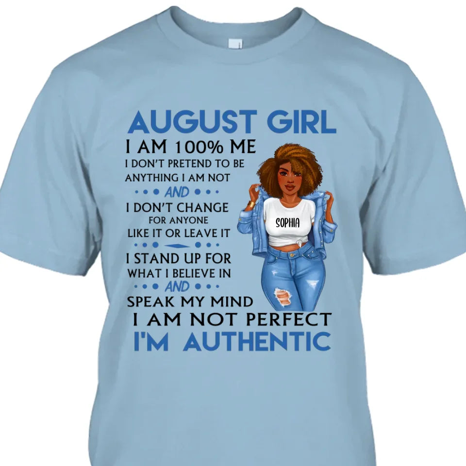 (30% OFF) - Personalized 12 Birth Month Girl - I'm Authentic - T-Shirt and Hoodie - Funny Gift For Birthday
