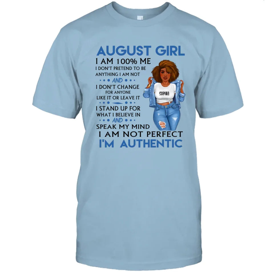 (30% OFF) - Personalized 12 Birth Month Girl - I'm Authentic - T-Shirt and Hoodie - Funny Gift For Birthday