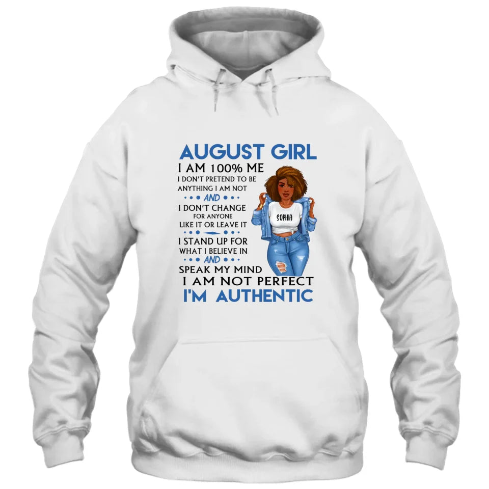 (30% OFF) - Personalized 12 Birth Month Girl - I'm Authentic - T-Shirt and Hoodie - Funny Gift For Birthday