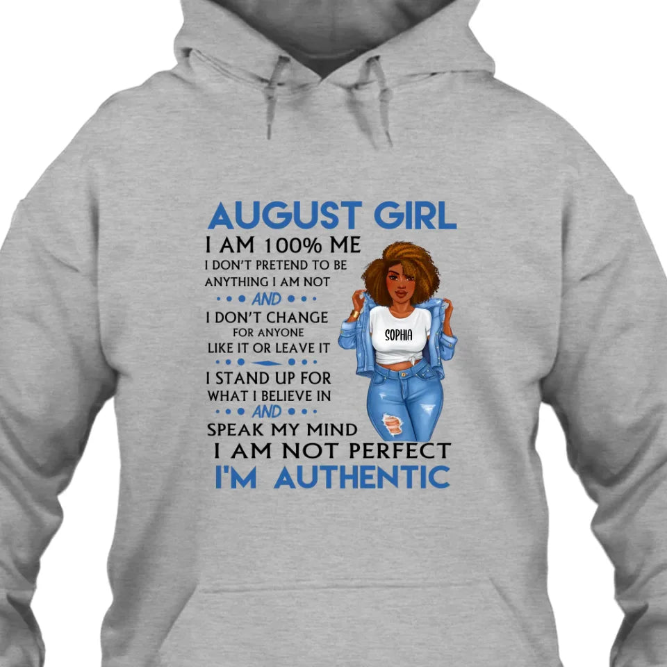 (30% OFF) - Personalized 12 Birth Month Girl - I'm Authentic - T-Shirt and Hoodie - Funny Gift For Birthday