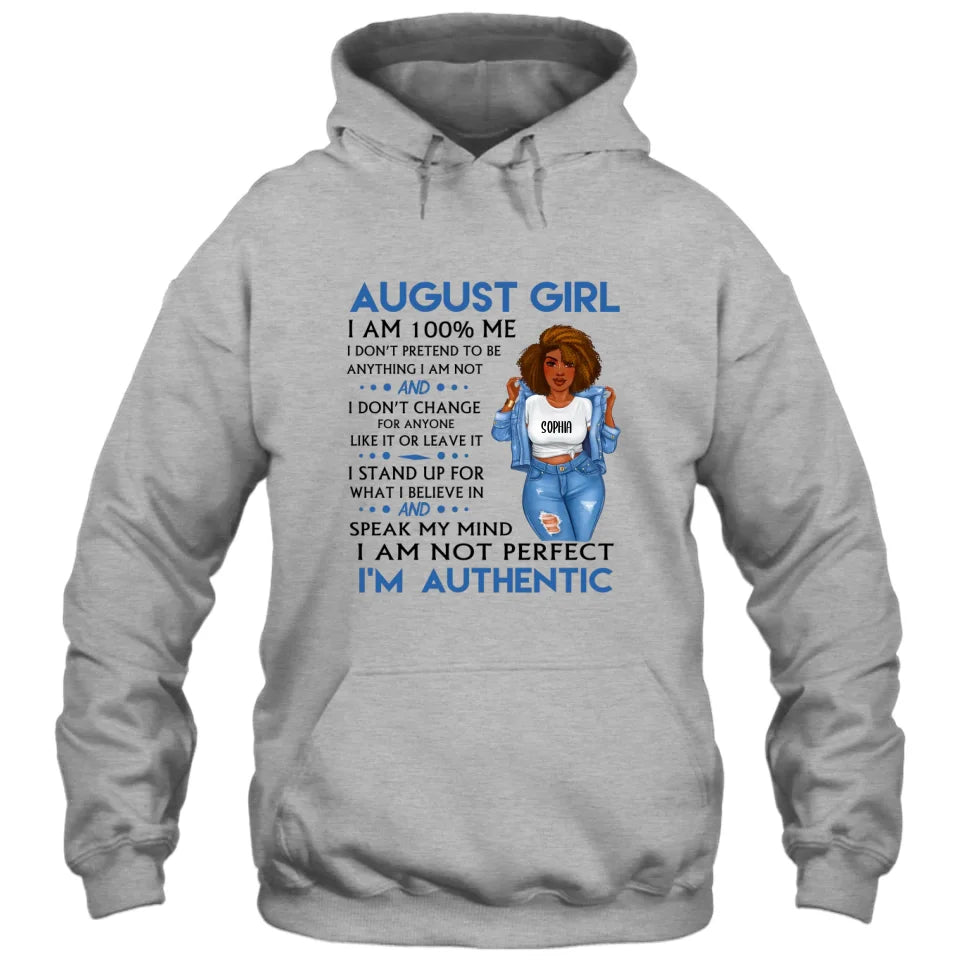 (30% OFF) - Personalized 12 Birth Month Girl - I'm Authentic - T-Shirt and Hoodie - Funny Gift For Birthday