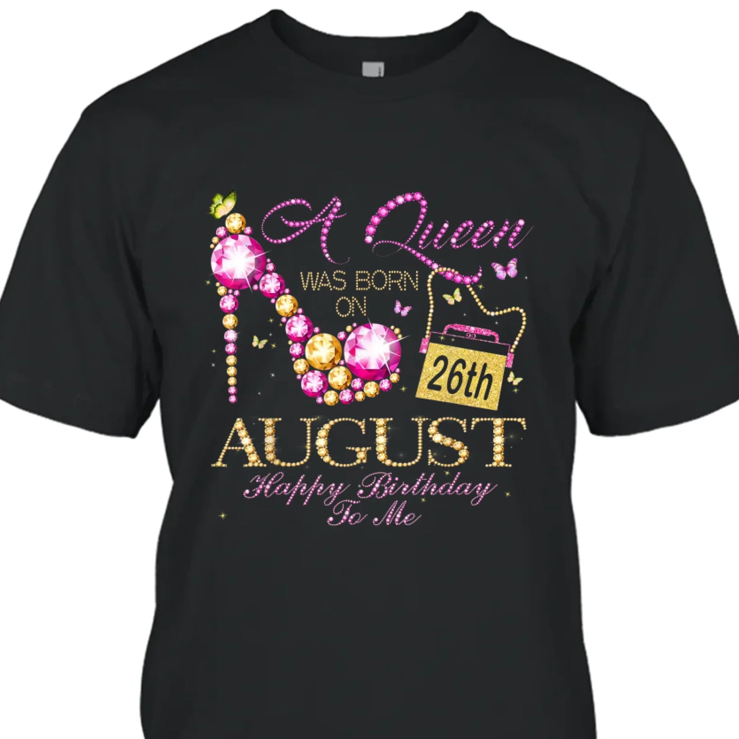 (30% OFF) - Custom 12 Birth Month - Queen Was Born - Personalized Dark Color T-Shirt and Hoodie - Gift For Birthday, Christmas