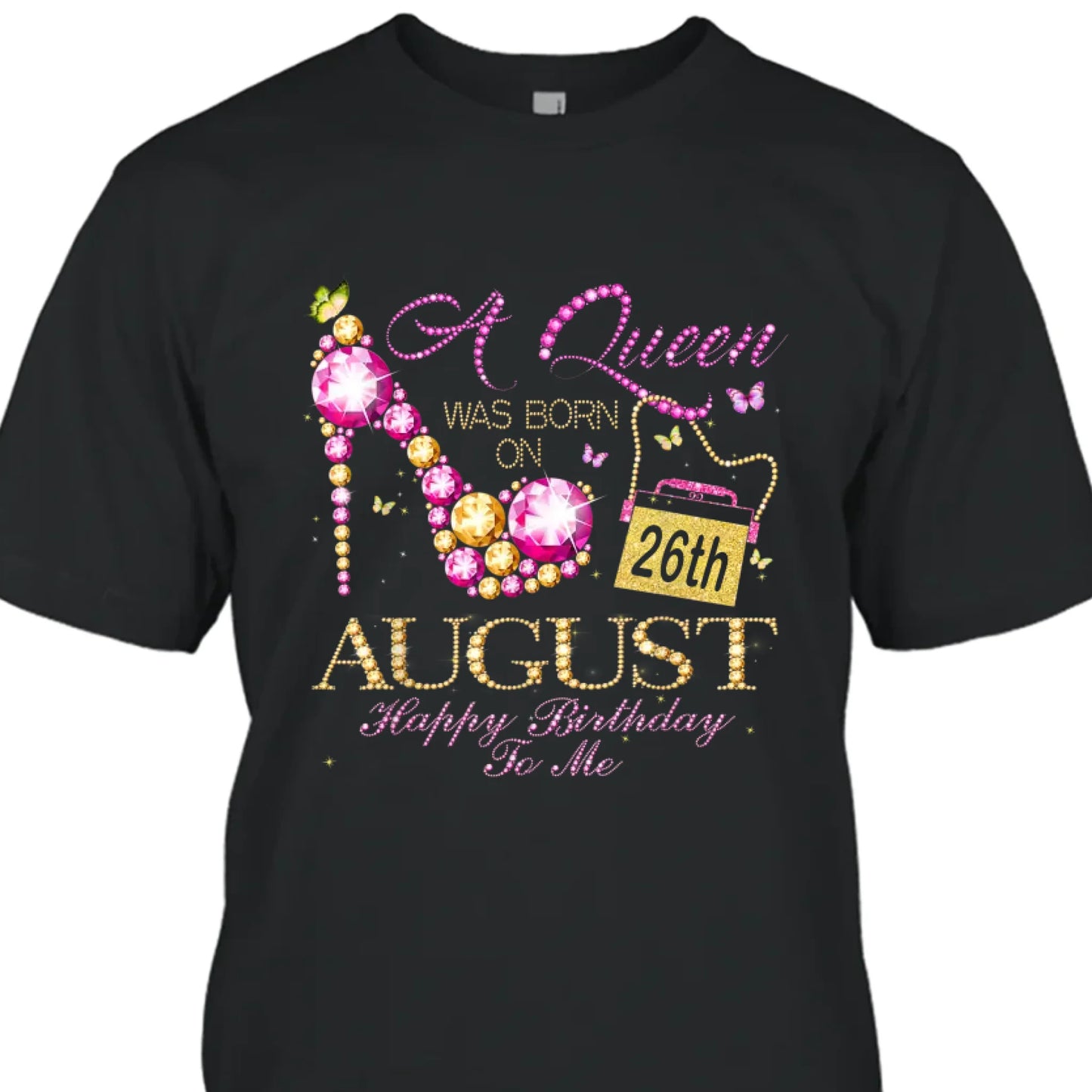 (30% OFF) - Custom 12 Birth Month - Queen Was Born - Personalized Dark Color T-Shirt and Hoodie - Gift For Birthday, Christmas