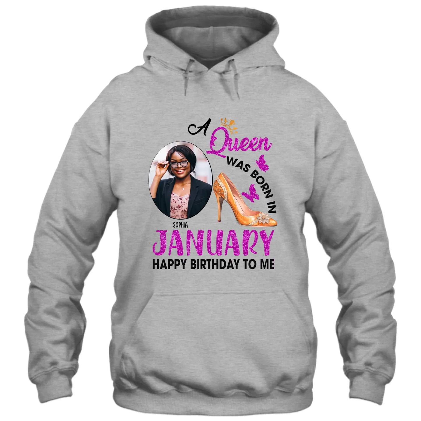 (20% OFF) - Custom Photo, 12 Birth Month Girl - Queen Was Born In - Gift For Birthday
