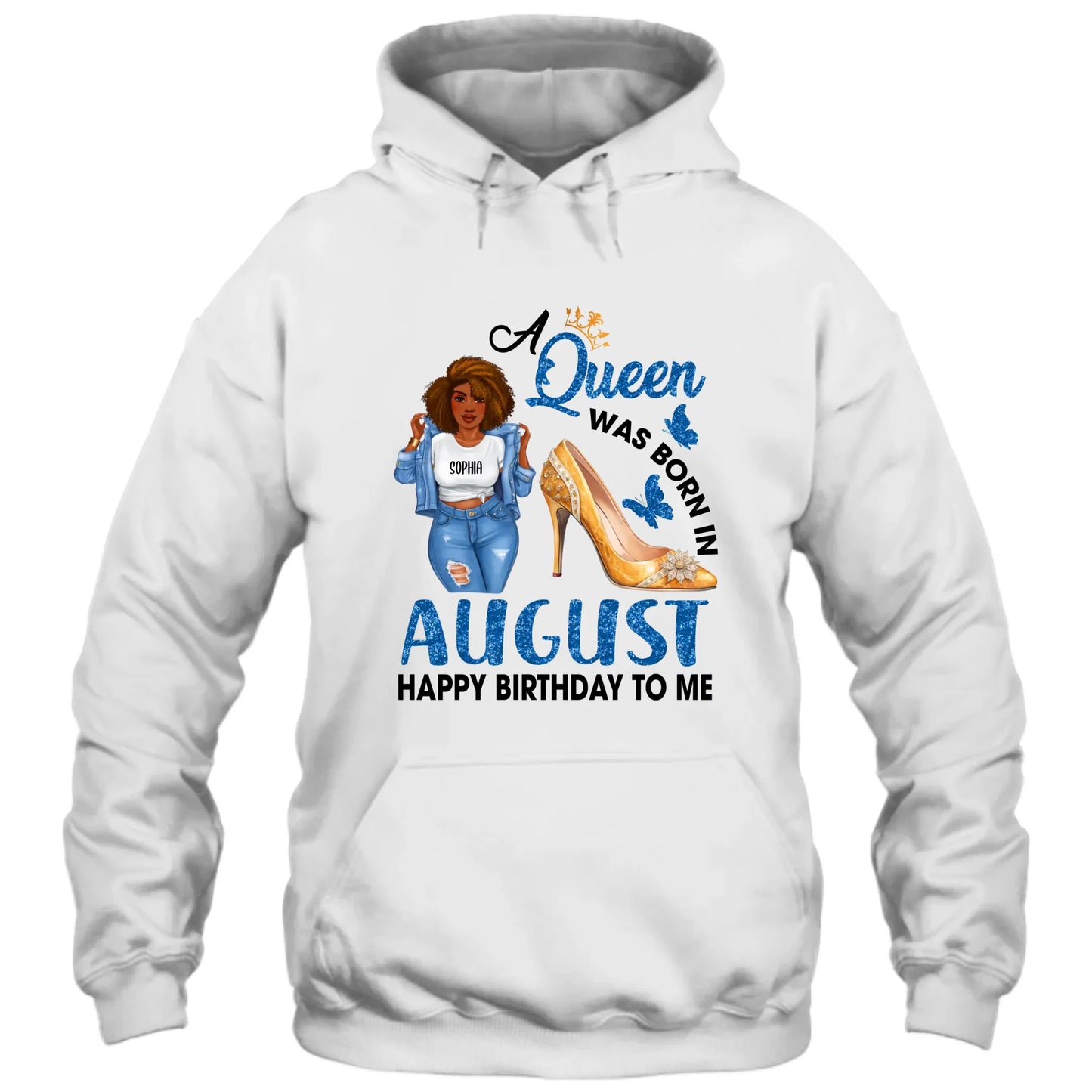 (30% OFF) - Personalized 12 Birth Month Girl - Queen Was Born In - T-Shirt and Hoodie - Gift For Birthday