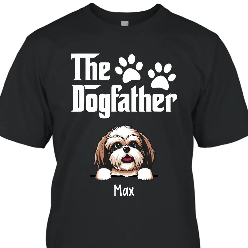 The Dogfather - Personalized T-Shirt and Hoodie - Custom Gift for Dog Lovers - Father's Day, Christmas Gift