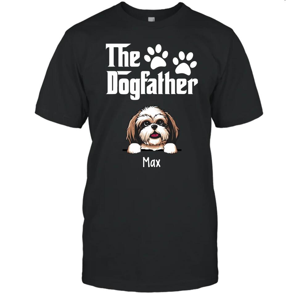 The Dogfather - Personalized T-Shirt and Hoodie - Custom Gift for Dog Lovers - Father's Day, Christmas Gift