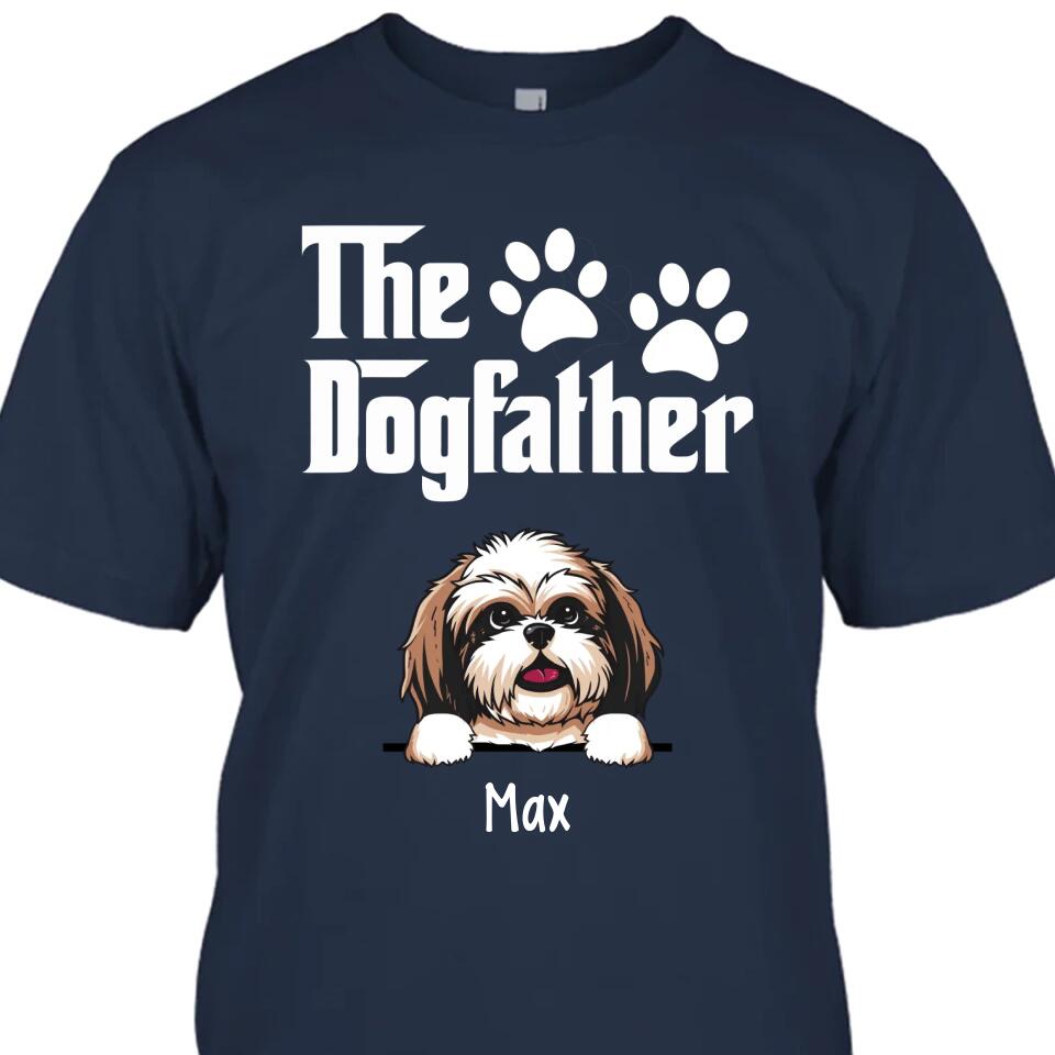 The Dogfather - Personalized T-Shirt and Hoodie - Custom Gift for Dog Lovers - Father's Day, Christmas Gift