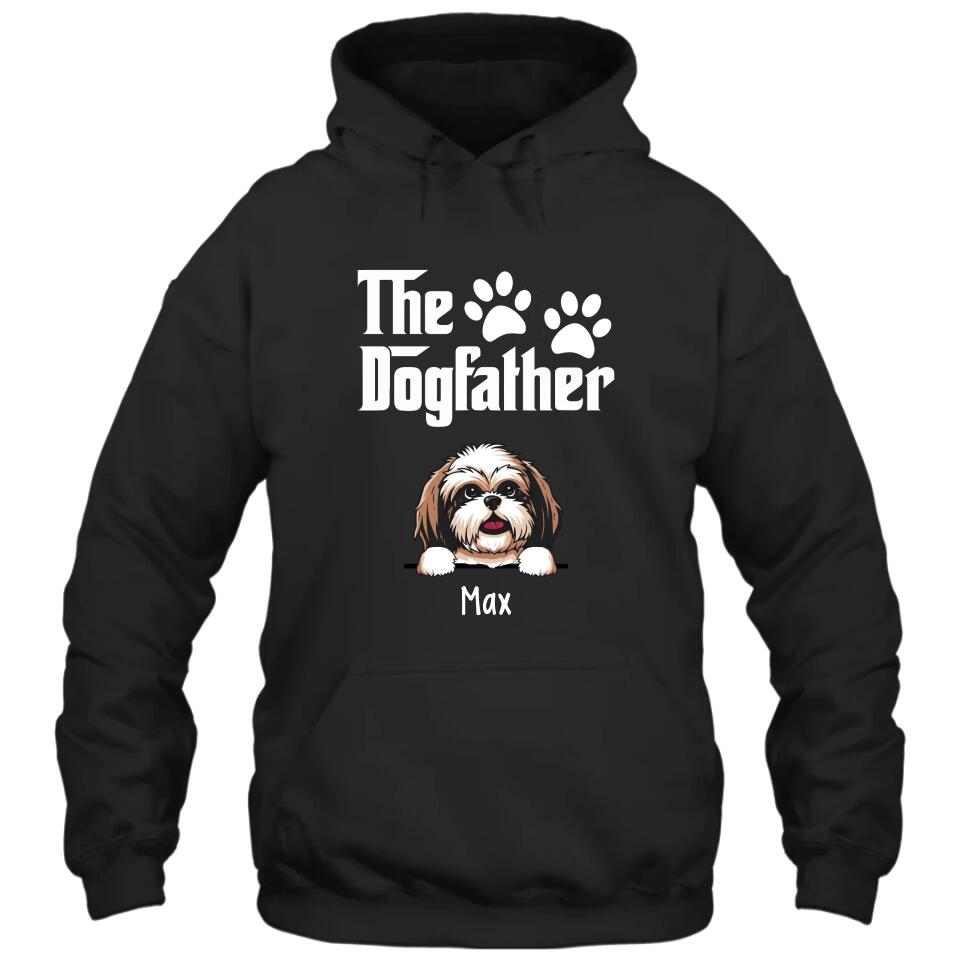 The Dogfather - Personalized T-Shirt and Hoodie - Custom Gift for Dog Lovers - Father's Day, Christmas Gift