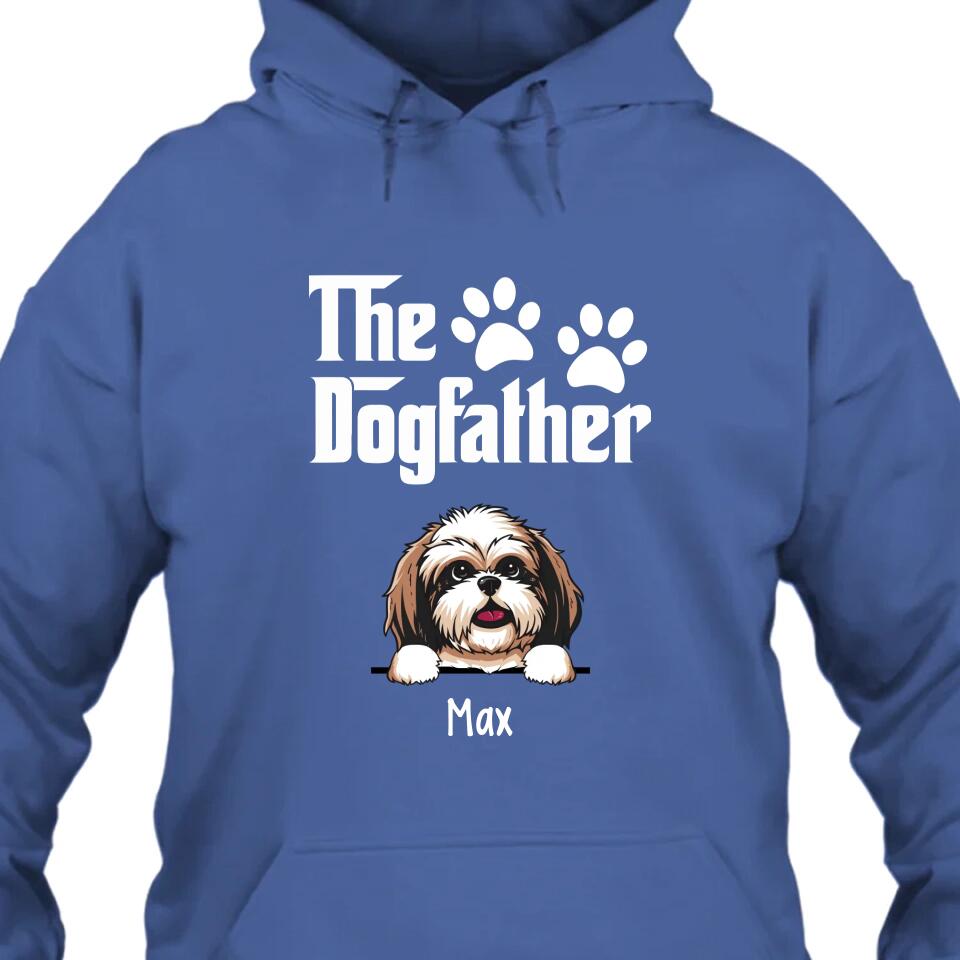 The Dogfather - Personalized T-Shirt and Hoodie - Custom Gift for Dog Lovers - Father's Day, Christmas Gift