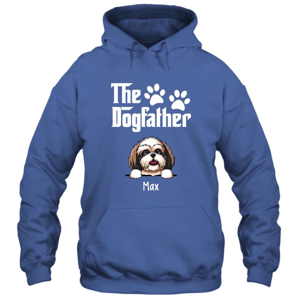 The Dogfather - Personalized T-Shirt and Hoodie - Custom Gift for Dog Lovers - Father's Day, Christmas Gift